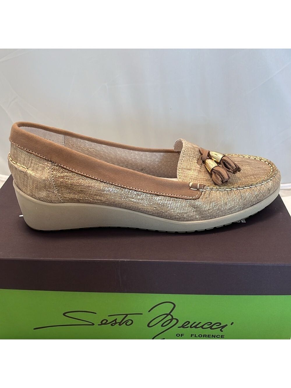 Sesto Meucci of Florence Laela Loafer Wedge - Picture 8 of 16